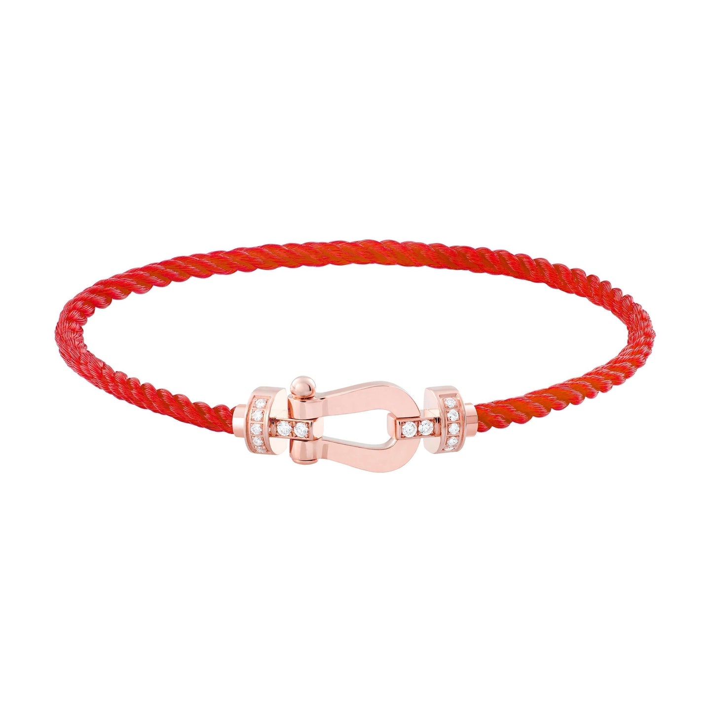 [Eternal Jewelry]FORCE 10 HALF DIAMOND PINK GOLD RED CORDERI LARGE AND MEDIUM MODEL