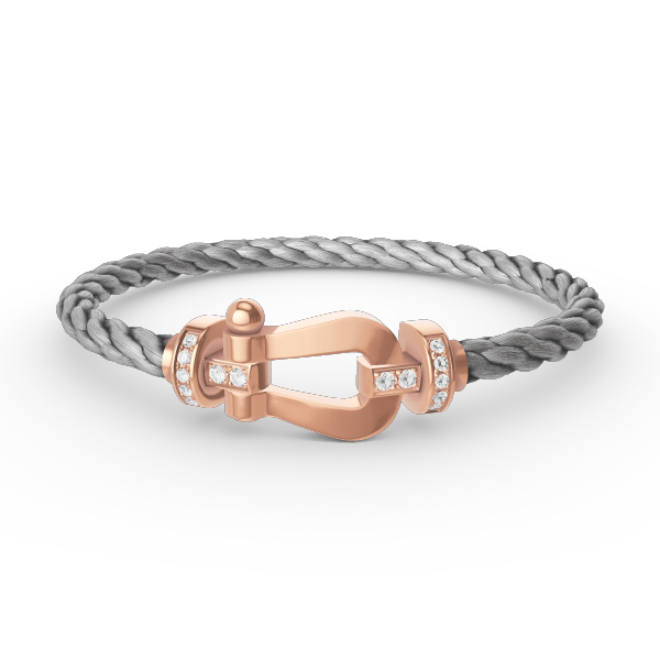 [Eternal Jewelry]FORCE LARGE HORSESHOE HALF DIAMOND BRACELET ROSE GOLD