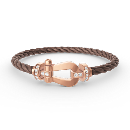 [Eternal Jewelry]FORCE LARGE HORSESHOE HALF DIAMOND BRACELET ROSE GOLD
