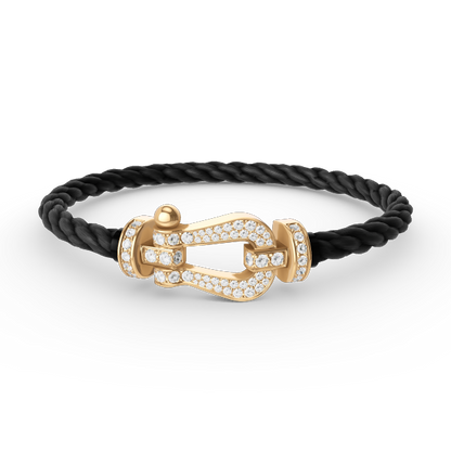 [Eternal Jewelry]FORCE LARGE HORSESHOE FULL DIAMOND BRACELET GOLD