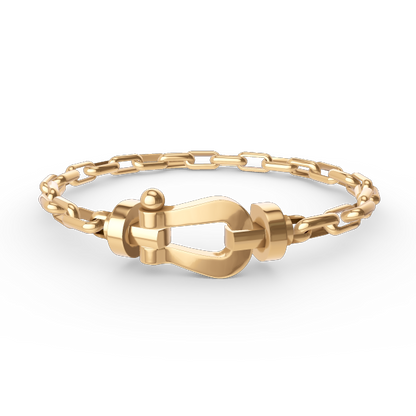 [Eternal Jewelry]FORCE LARGE HORSESHOE CLASP  METAL BRACELET