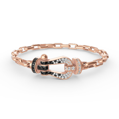 [Eternal Jewelry]FORCE LARGE HORSESHOE CLASP  METAL BRACELET