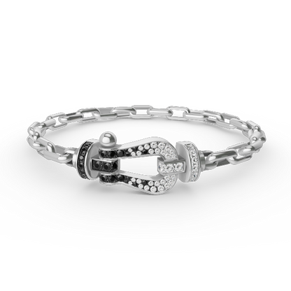 [Eternal Jewelry]FORCE LARGE HORSESHOE CLASP  METAL BRACELET