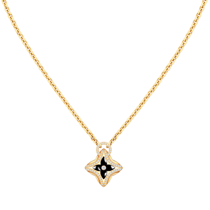 [Eternal Jewelry]STAR PEDANT PINK GOLD DIAMOND NECKLACE