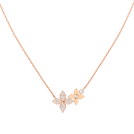[Eternal Jewelry]STAR BLOSSOM NECKLACE PINK GOLD DIAMONDS