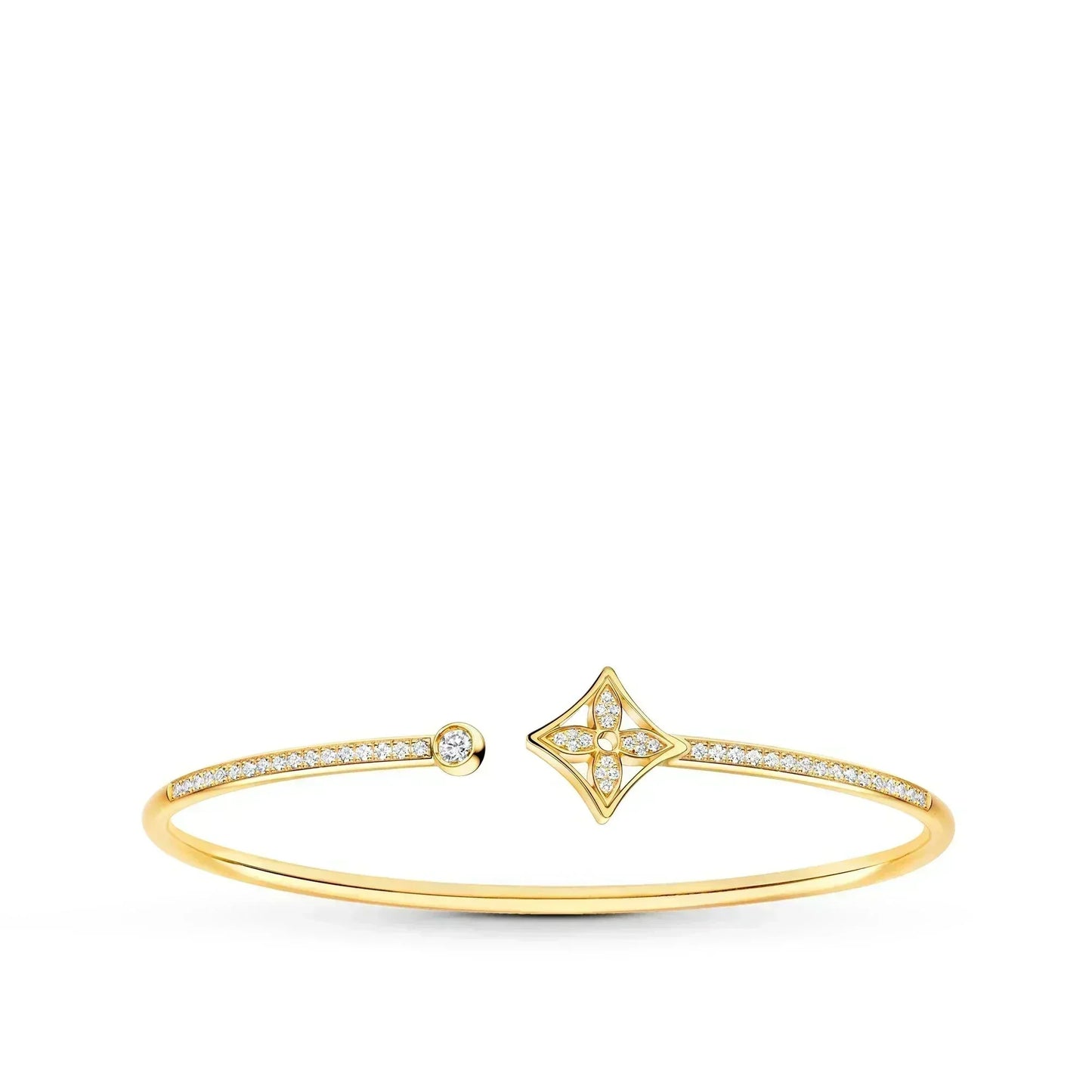 [Eternal Jewelry]IDYLLE GOLD OPEN BRACELET DIAMOND PAVED