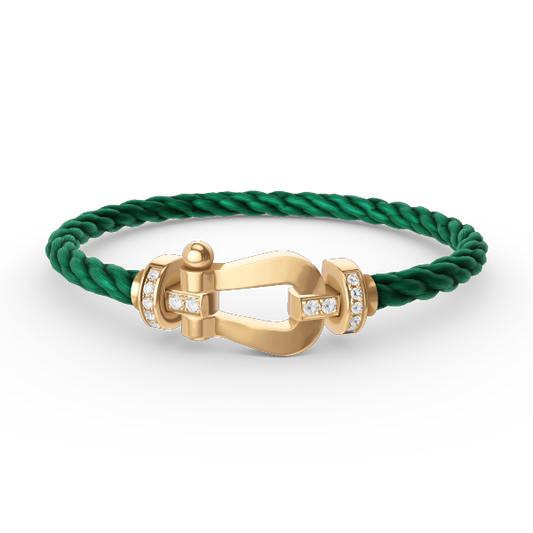 [Eternal Jewelry]FORCE LARGE HORSESHOE HALF DIAMOND BRACELET GOLD