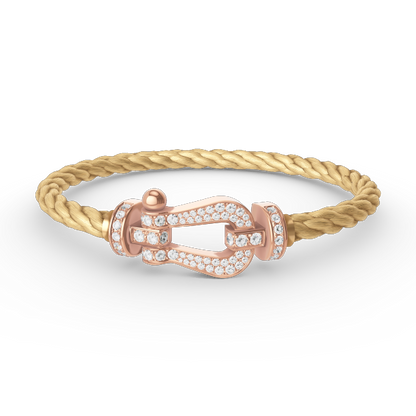 [Eternal Jewelry]FORCE LARGE HORSESHOE FULL DIAMOND BRACELET ROSE GOLD