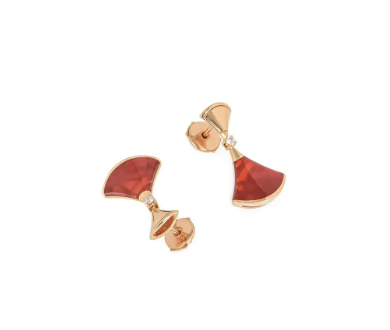 [Eternal Jewelry]DREAM Carnelian PINK GOLD EARRINGS