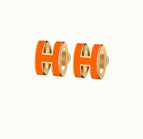[Eternal Jewelry]MINI POP H EARRINGS ORANGE