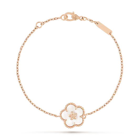[Eternal Jewelry]LUCKY WHITE MOP PLUM BLOSSOM  BRACELET