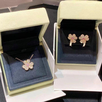 [Eternal Jewelry]FRIVOLE PINK GOLD FLOWER DIAMOND EARRINGS