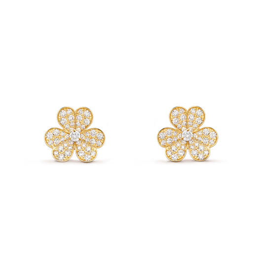 [Eternal Jewelry]FRIVOLE GOLD FLOWER DIAMOND EARRINGS