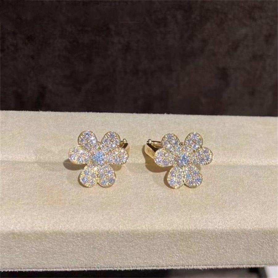 [Eternal Jewelry]FRIVOLE GOLD FLOWER DIAMOND EARRINGS