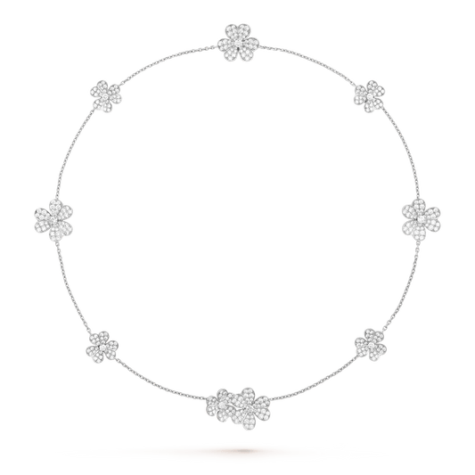 [Eternal Jewelry]FRIVOLE SILVER 9 FLOWERS NECKLACE