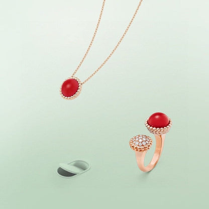 [Eternal Jewelry]PERLEE COULEURS DIAMOND ROSE GOLD BETWEEN THE FINGER RING