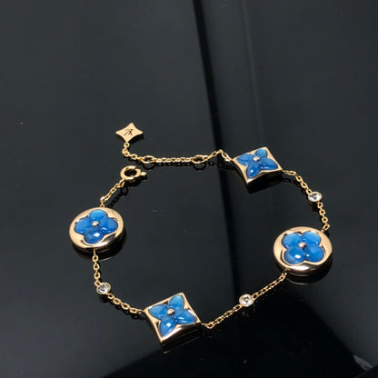 [Eternal Jewelry]STAR AND SUN 4 MOTIF BLUE BRACELET