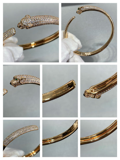 [Eternal Jewelry]PANTHERE FULL DIAMOND OPEN BRACELET