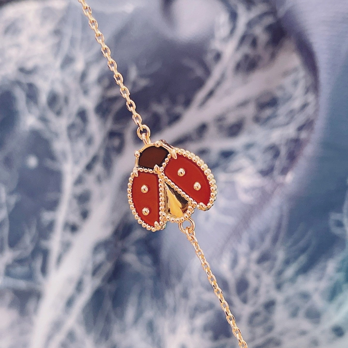 [Eternal Jewelry]LUCKY SPRING 1 MOTIF PINK GOLD BRACELET