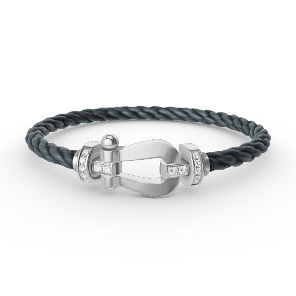 [Eternal Jewelry]FORCE LARGE HORSESHOE HALF DIAMOND BRACELET SILVER