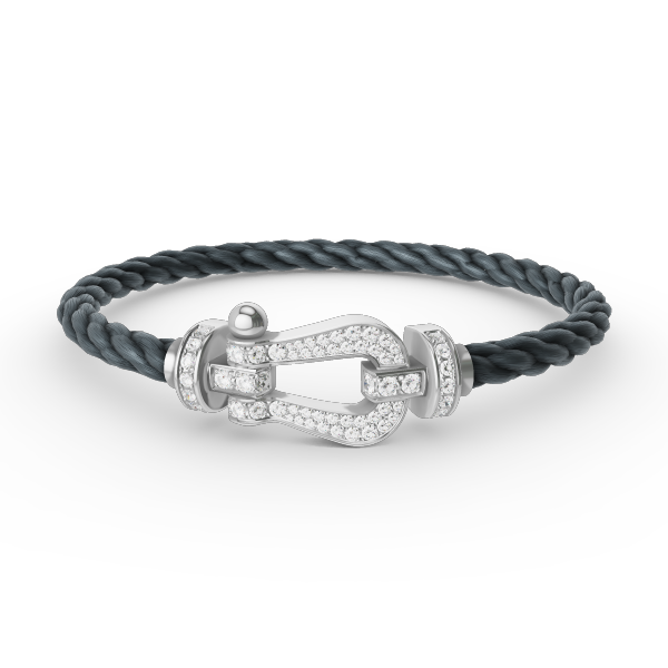 [Eternal Jewelry]FORCE LARGE HORSESHOE FULL DIAMOND BRACELET SILVER