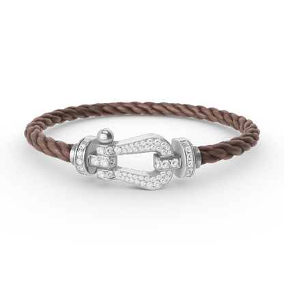 [Eternal Jewelry]FORCE LARGE HORSESHOE FULL DIAMOND BRACELET SILVER