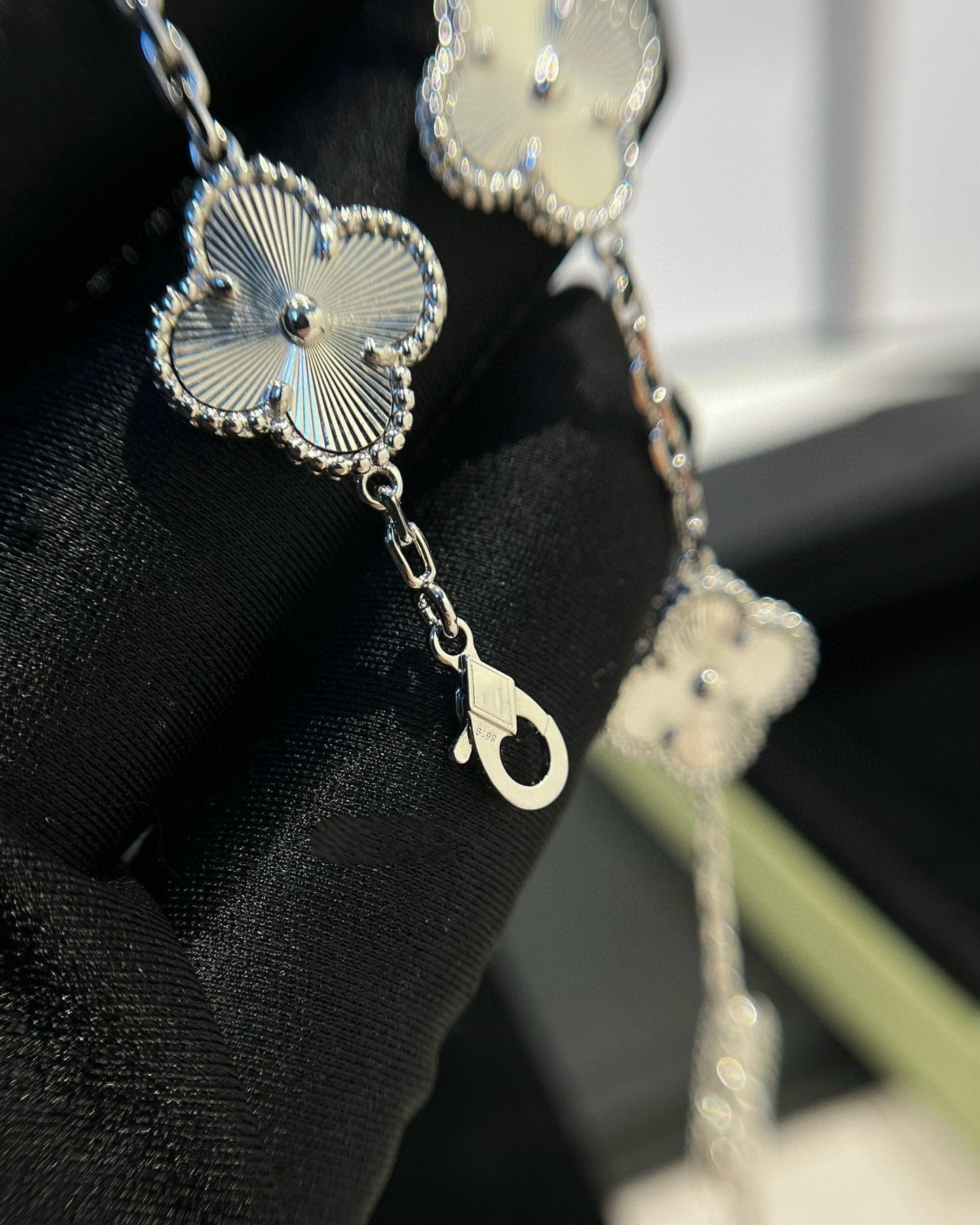 [Eternal Jewelry]CLOVER SILVER 5 MOTIFS BRACELET