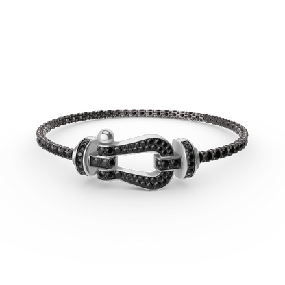 [Eternal Jewelry]FORCE  LARGE HORSESHOE FULL DIAMOND TENNIS BRACELET